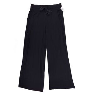 NWT Torrid Super Soft Plush Drawstring Wide Leg Lounge Pant Black Sleep Pajamas
